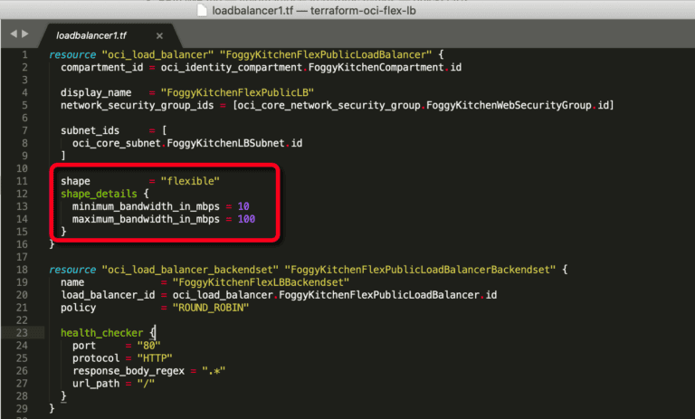 oci load balancer terraform